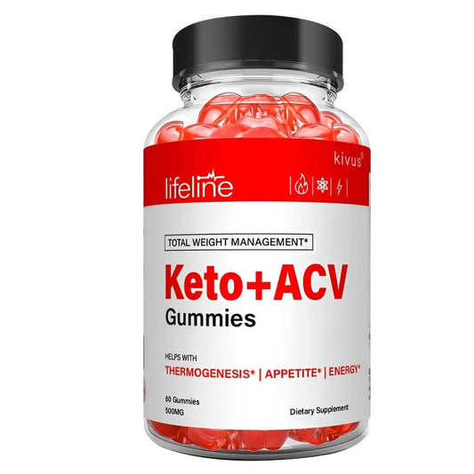 Lifeline Knives Keto+ Acv Gummies Total Weight Management | Thermogenesis, Appetite & Energy Support | 500mg | 60 Gummies