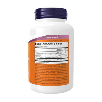 Now Foods Extra Strength Apple Cider Vinegar 750mg – 180 Tablets