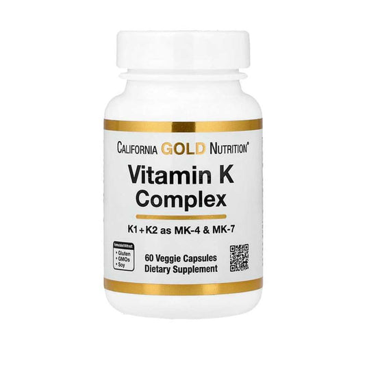 California Gold Nutrition Vitamin K Complex 60 Veggie Capsules