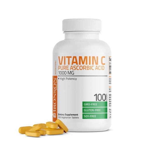 Bronson Vitamins Vitamin C Pure Ascorbic Acid - 1,000 Mg 100 Tabs
