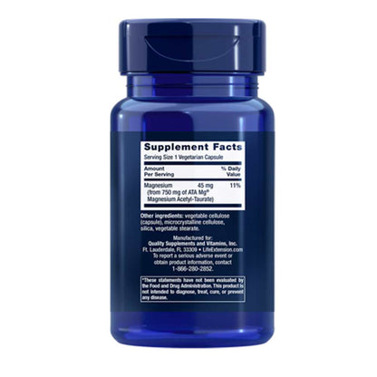 Life Extension Calm-Mag Magnesium Acetyl Taurinate – 30 Vegetarian Capsules