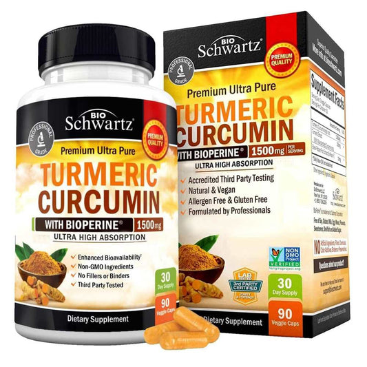 Bio Schwartz Turmeric Curcumin 1500mg – 90 Capsules