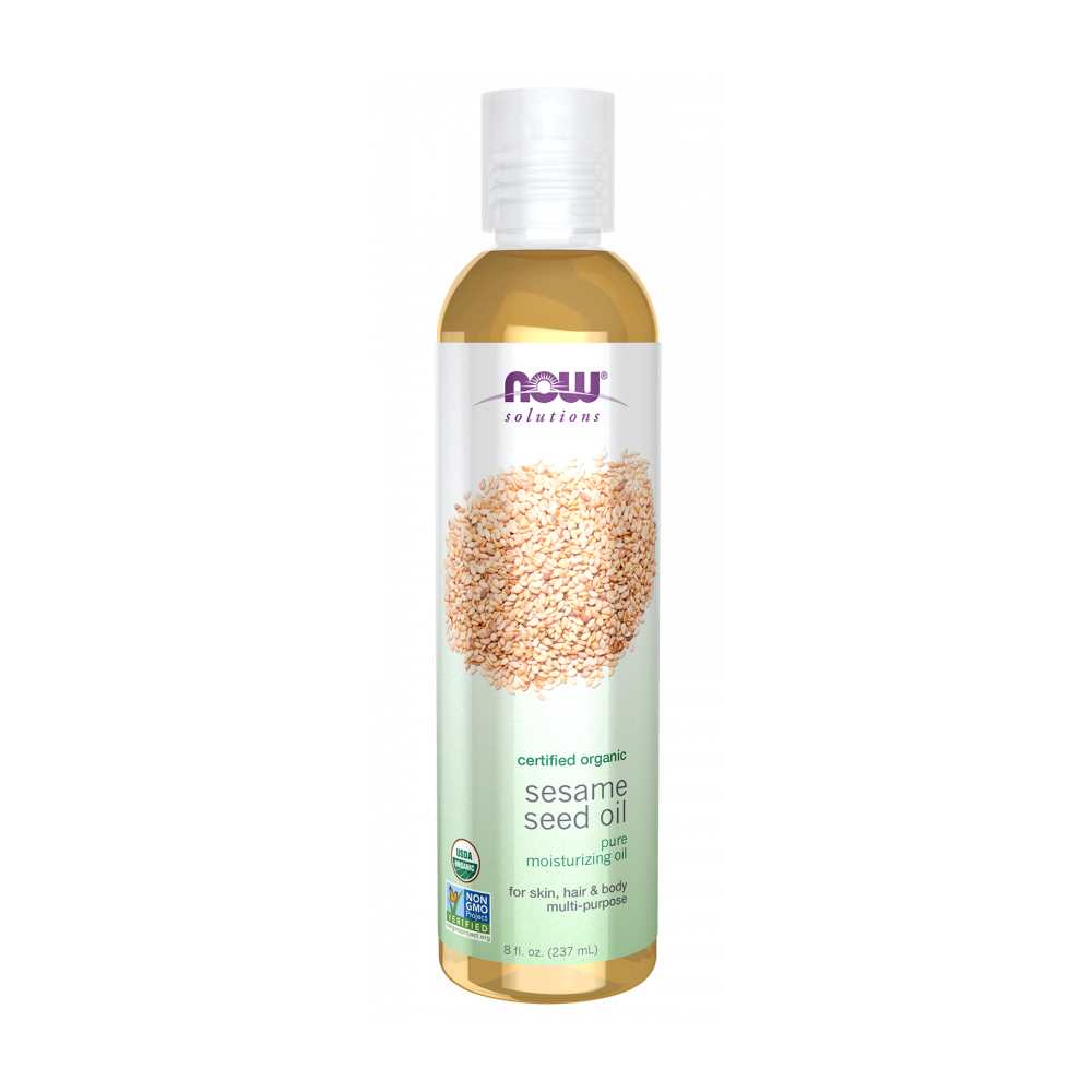 Now Foods Sesame Seed Oil – 100% Pure & Certified Organic – Nutrient-Rich Skin & Massage Oil – 237 M L