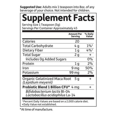 Garden of Life Organics Fair Trade Organic Maca Root Energy Boost† 225g Powder