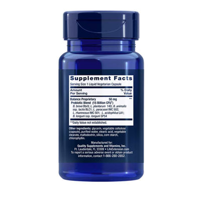 Life Extension Florassist® Probiotic Balance – 30 Liquid Vegetarian Capsules