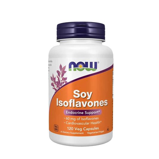 Now Foods Soy Isoflavones – 60mg Endocrine & Cardiovascular Support, 120 Veg Capsules