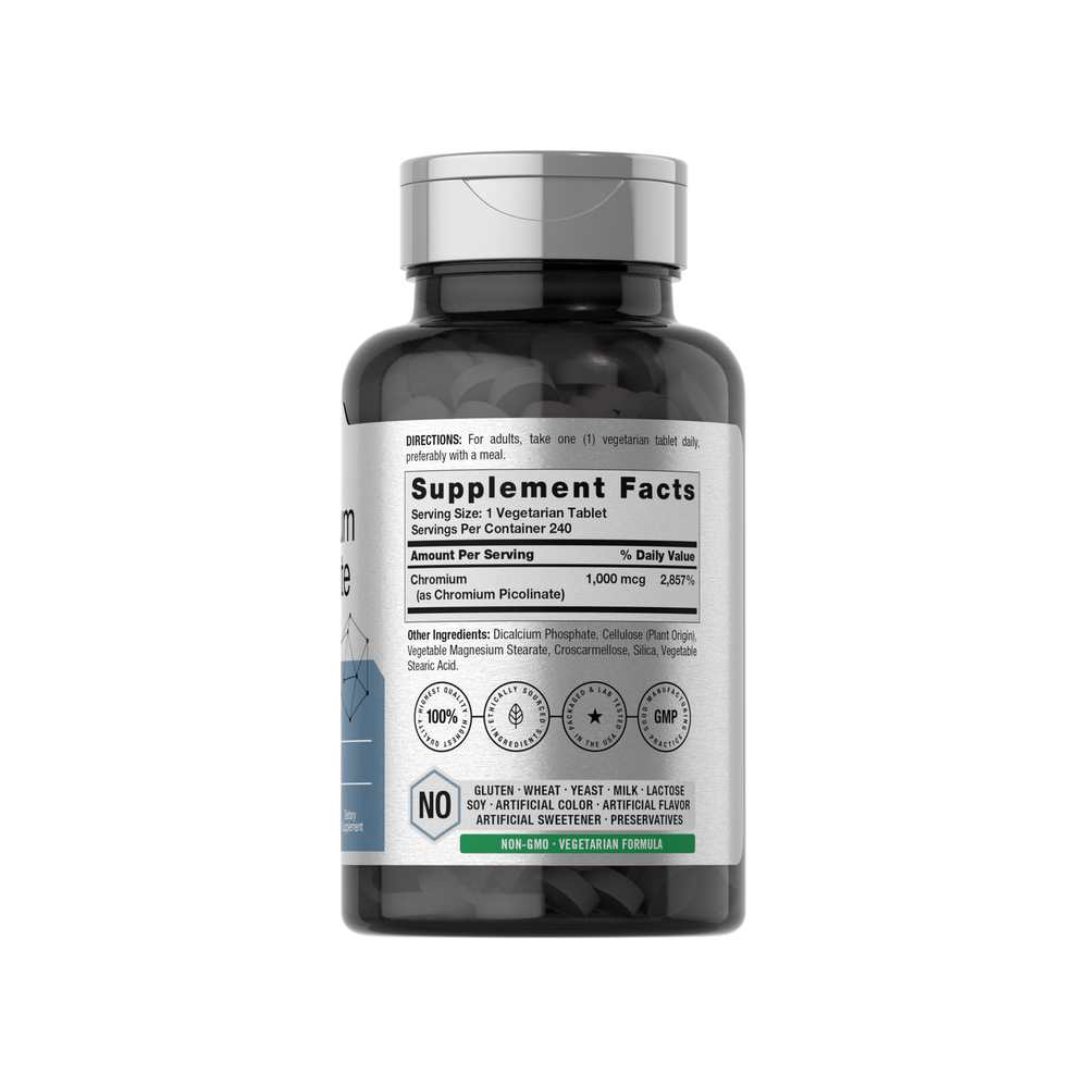Horbäach Chromium Picolinate 1000mcg | 240 Tablets