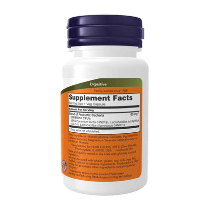 Now Foods Women's Probiotic 20 Billion – Vaginal & Digestive Health – 50 Veg Capsules