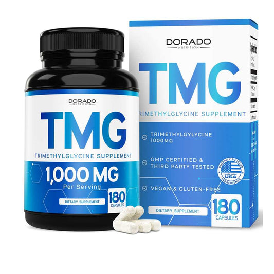 Dorado Nutrition Tmg Trimithylglycine Supplement 180 Capsules for Women & Men