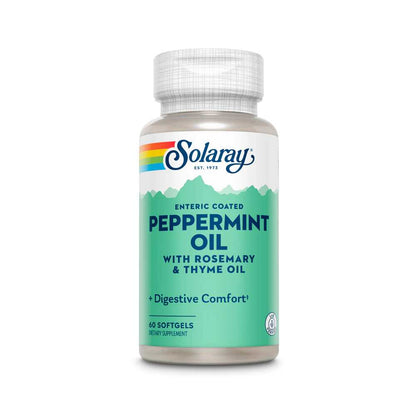 Solaray Peppermint Oil, Enteric Coated 60 Softgels