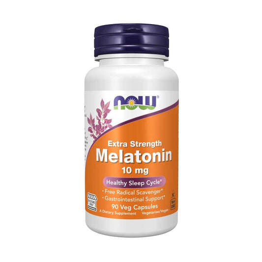 Now Foods Extra Strength Melatonin 10 Mg – Sleep Cycle, Antioxidant & Gi Support – 90 Veg Capsules