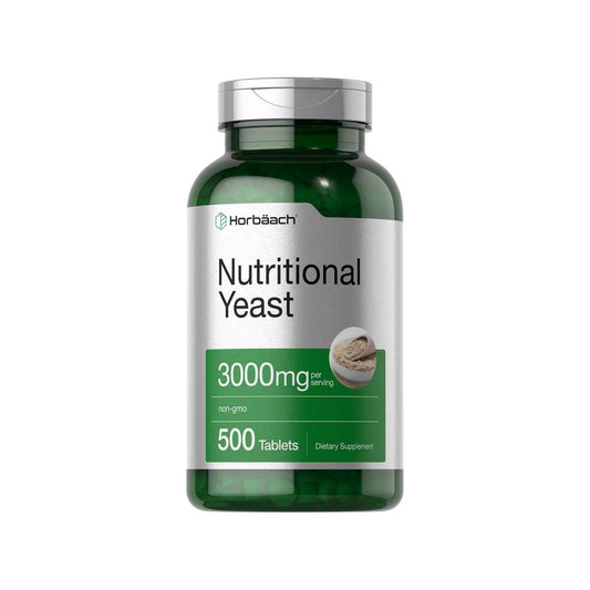 Horbäach Nutritional Yeast with Vitamin B-12 3000mg per Serving | 500 Tablets