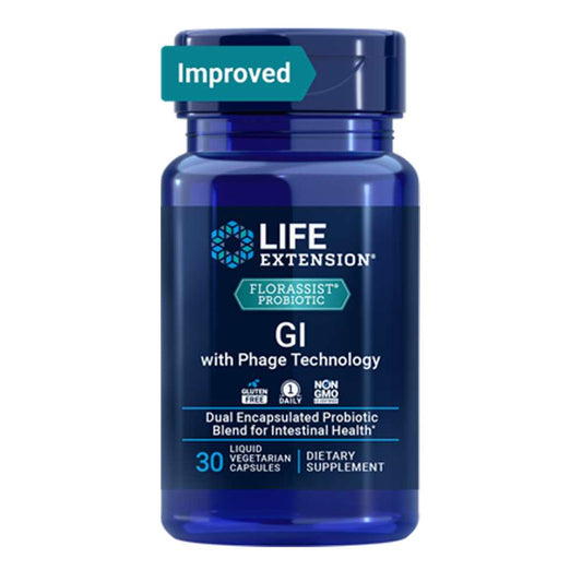 Life Extension Florassist® Probiotic Gi with Phage Technology – 30 Liquid Vege Cap