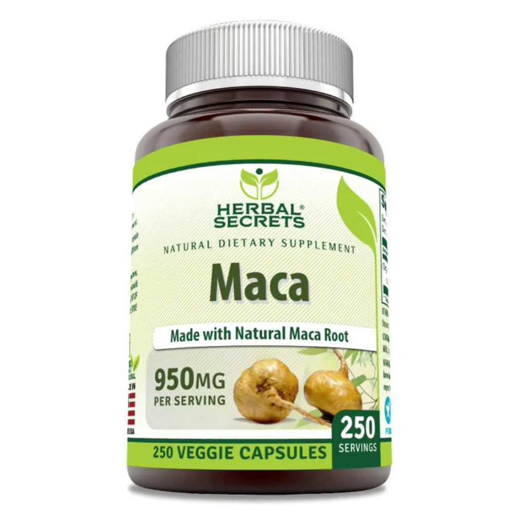 Herbal Secrets Maca 950 Mg 250 Veggie Capsules