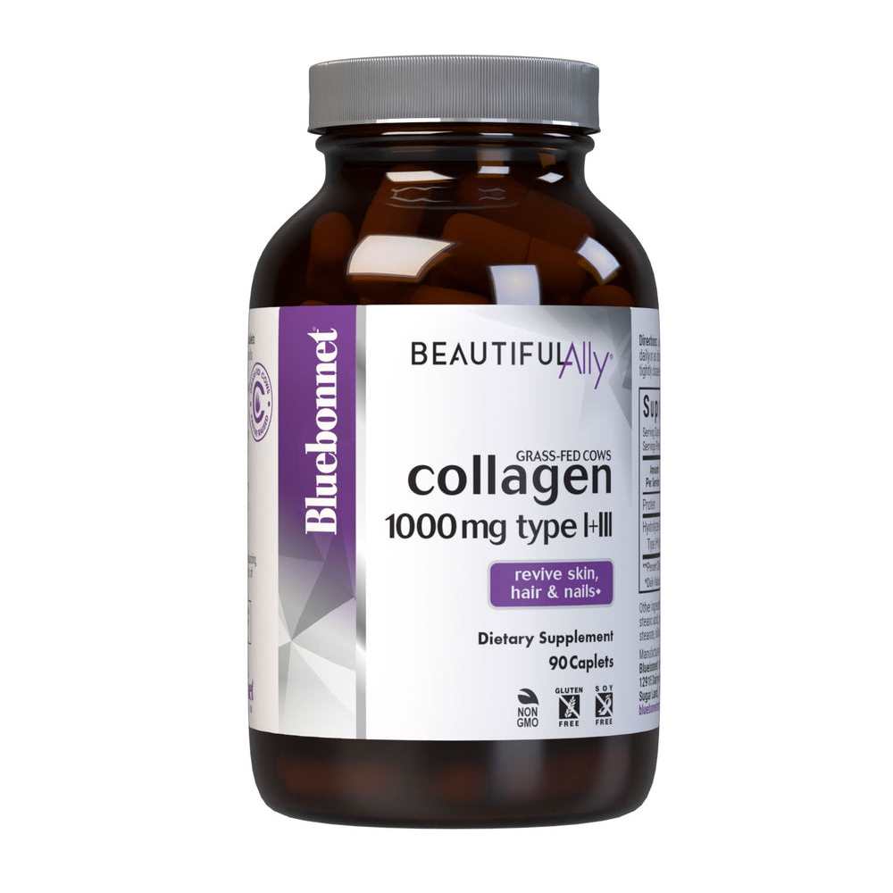 Bluebonnet Nutrition Beautiful Ally Collagen 1000 Mg Types I + Iii 90 Caplets