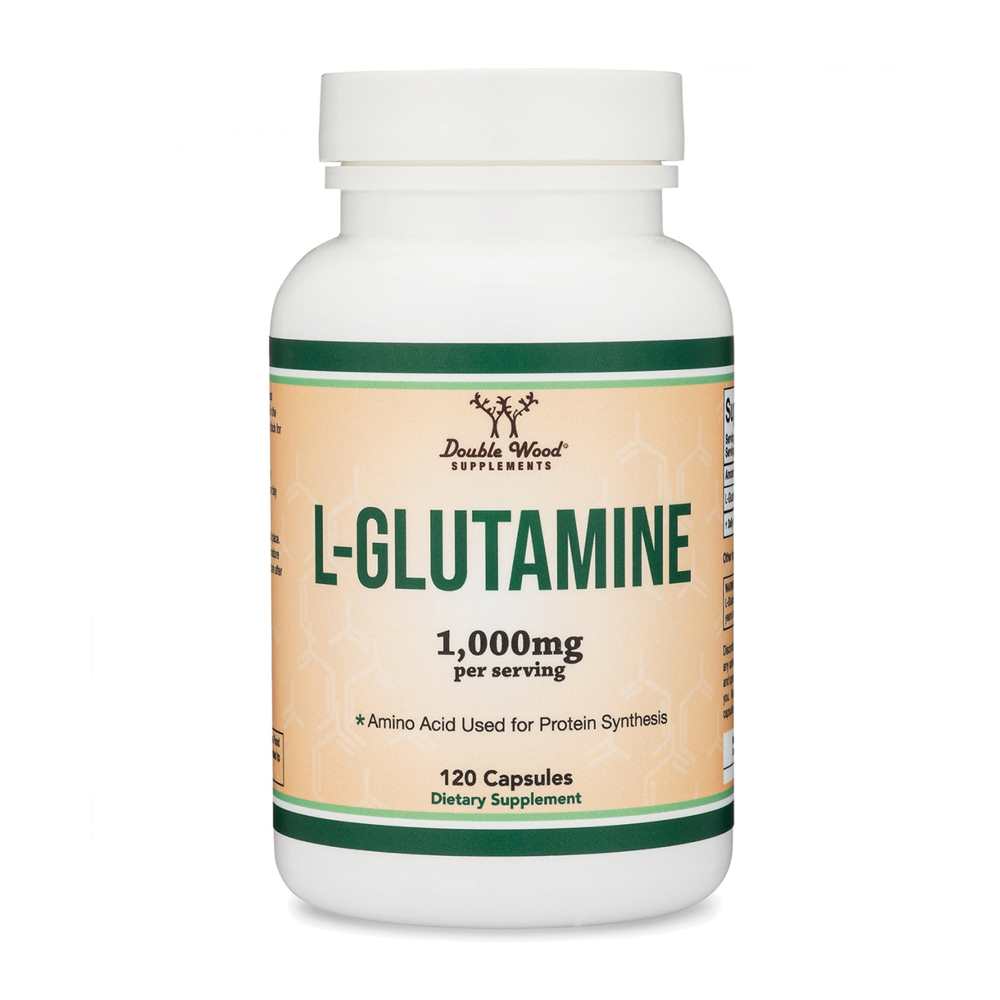 Double Wood L-Glutamine – 1000mg Muscle Recovery & Protein Support | 120 Capsules