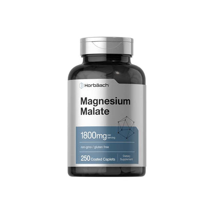 Horbäach Magnesium Malate 1800mg per Serving | 250 Caplets