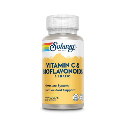 Solaray Vitamin C & Bioflavonoids 1:1 500mg 100 Caps