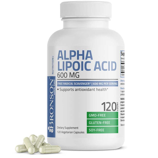 Bronson Vitamins Alpha Lipoic Acid 600 Mg 120 Caps