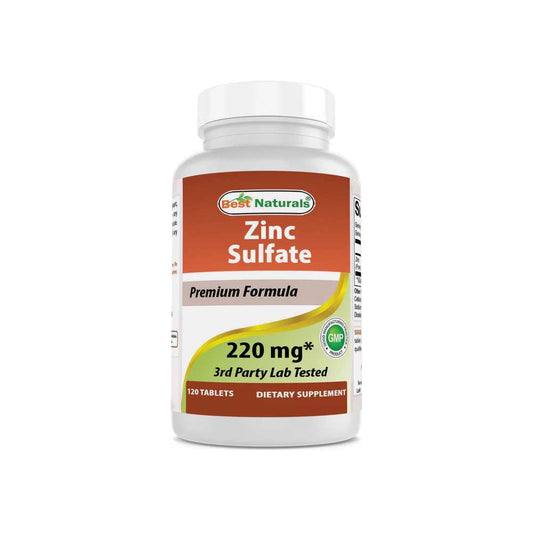 Best Naturals Zinc Sulfate 220 mg 120 Tablets