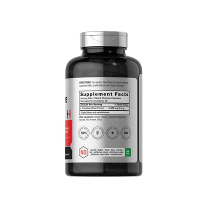 Horbäach L-Citrulline 2400mg per Serving | 180 Capsules