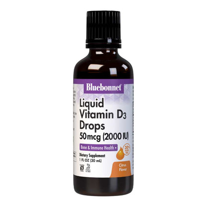 Bluebonnet Nutrition Liquid Vitamin D3 Drops 50 Mcg (2000 Iu)30 Ml