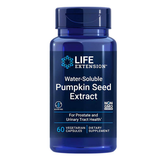 Life Extension Water-Soluble Pumpkin Seed Extract, Non-GMO, Prostate & Urinary Tract Health, 60 Vegetarian Capsules