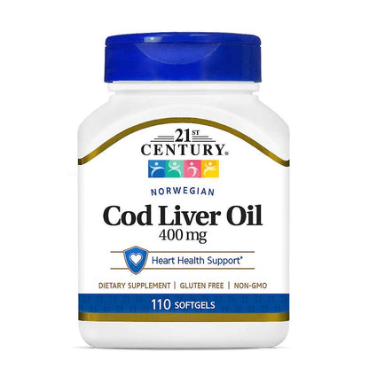 21st Century Norwegian Cod Liver Oil 400 Mg 110 Softgels