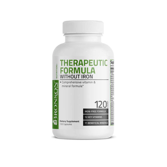 Bronson Vitamins Therapeutic Formula Multivitamin No Iron - 120 Capsules