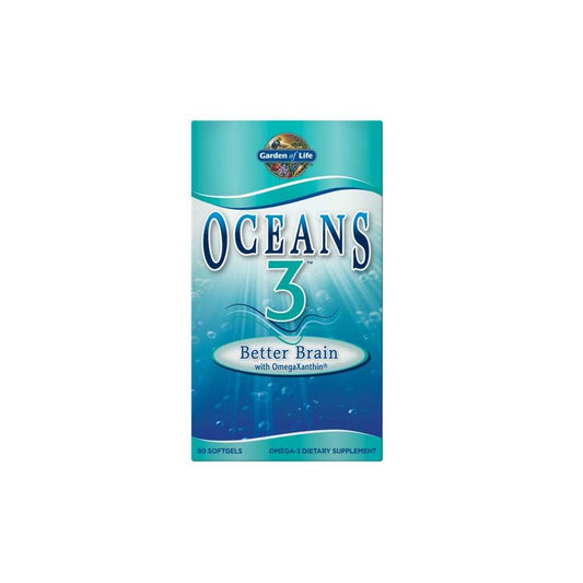 Garden of Life Oceans 3 Better Brain Omega-3 with Omega Xanthin 90 Softgels