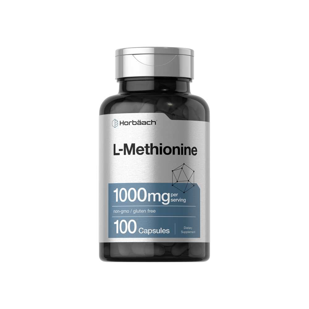 Horbäach L-Methionine 1000mg per Serving | 100 Capsules