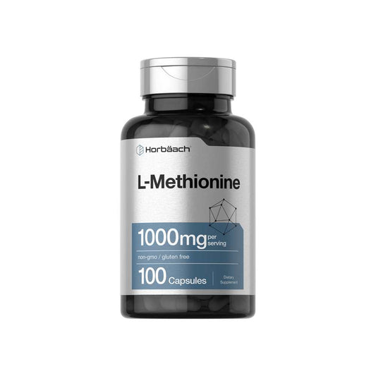 Horbäach L-Methionine 1000mg per Serving | 100 Capsules