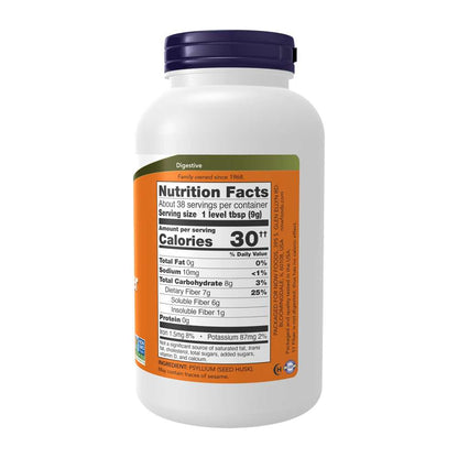 Now Foods Psyllium Husk Powder – Soluble Fiber for Digestive Health – 12 Oz (340g)