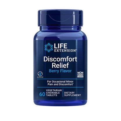 Life Extension Discomfort Relief (berry) – 60 Vegetarian Chewable Tablets