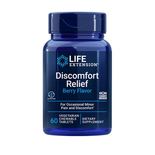 Life Extension Discomfort Relief (berry) – 60 Vegetarian Chewable Tablets