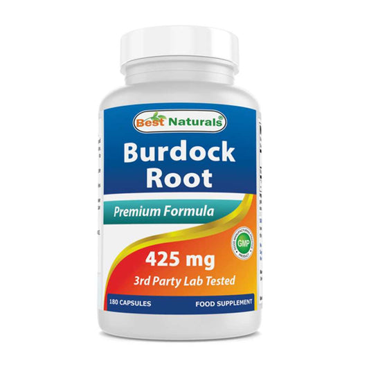 Best Naturals Burdock Root – Premium Formula – 425mg – 180 Capsules