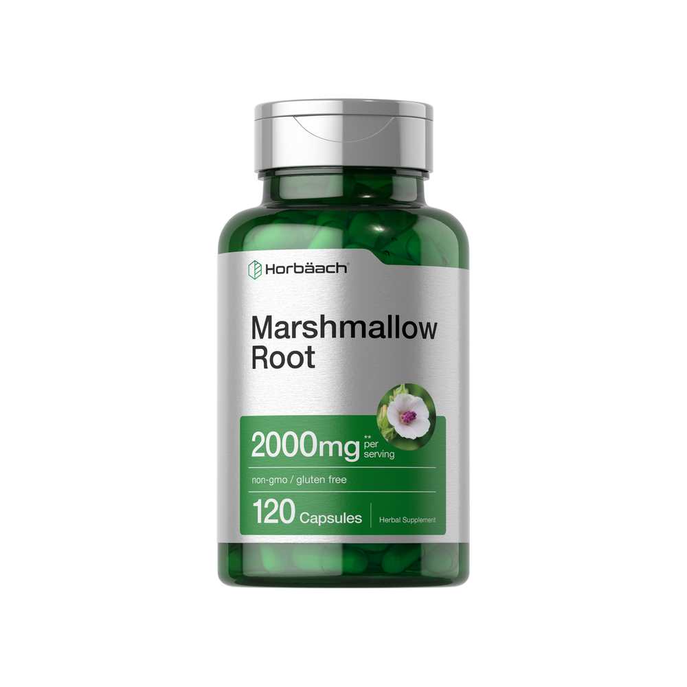Horbäach Marshmallow Root 2000mg per Serving | 120 Capsules