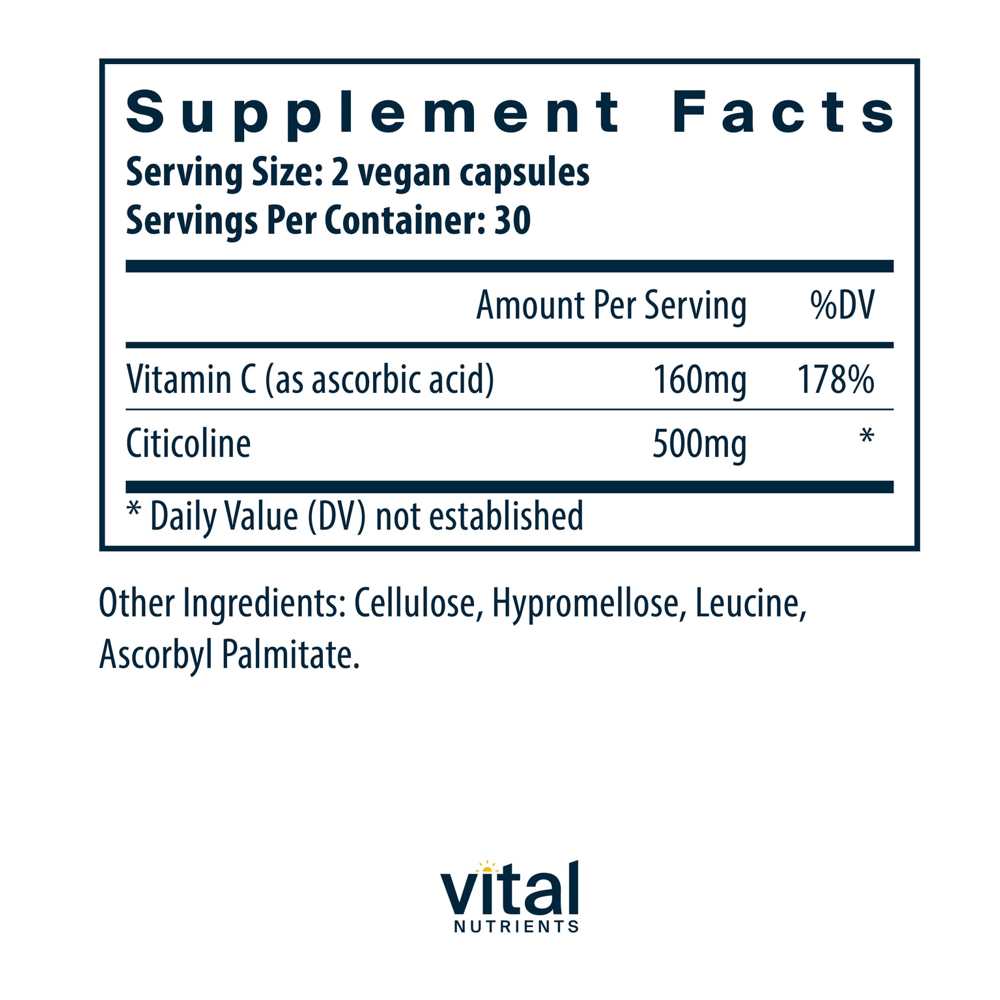Vital Nutrients Citicoline 250mg 60 Caps
