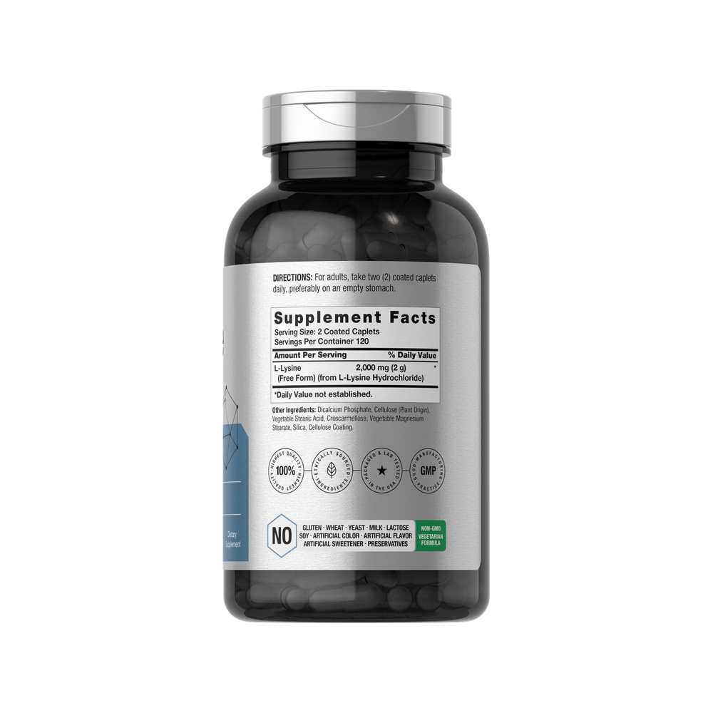 Horbäach L-Lysine 2000mg per Serving | 240 Caplets