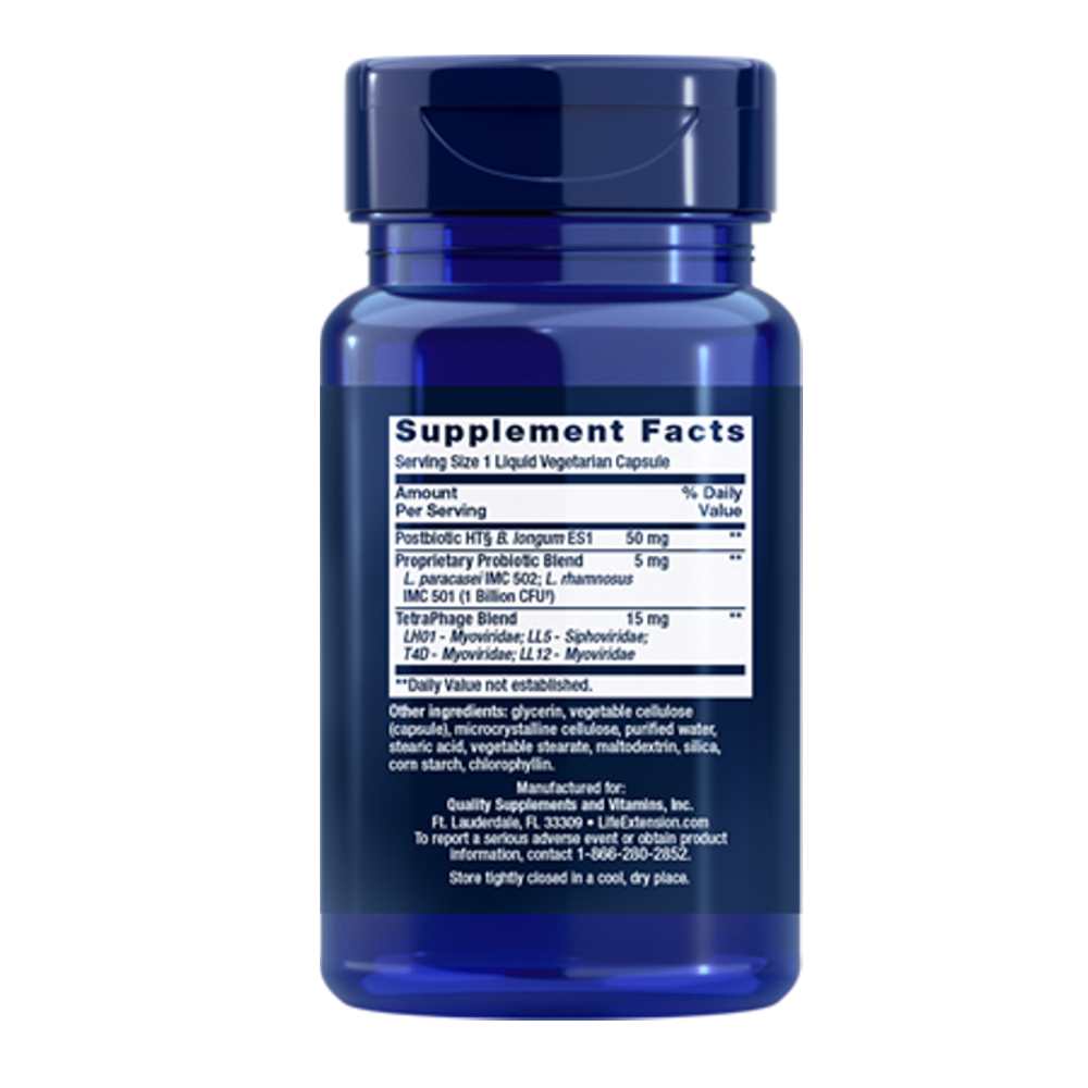 Life Extension Florassist® Probiotic Gi with Phage Technology – 30 Liquid Vege Cap
