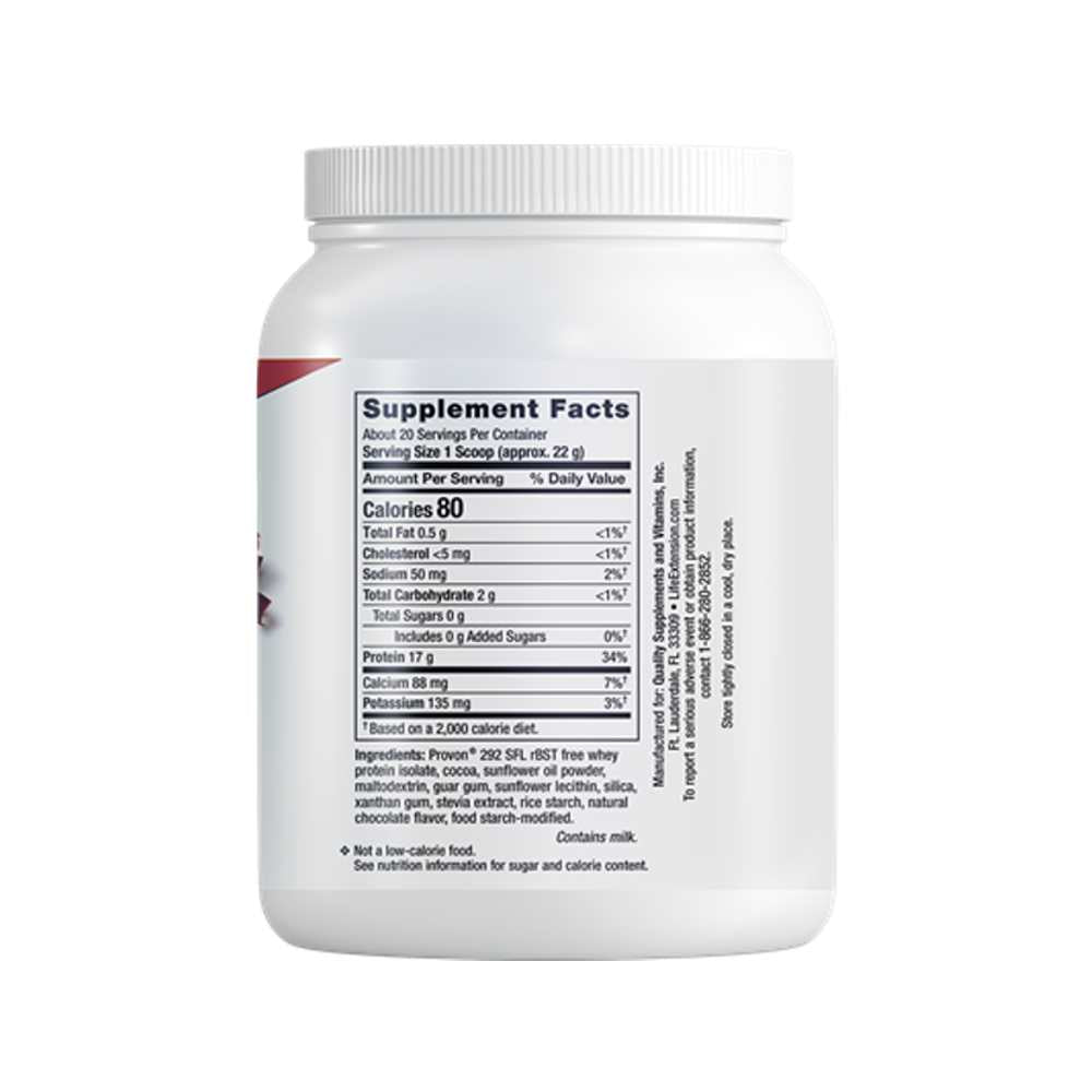 Life Extension Wellness Code® Whey Protein Isolate (chocolate) 437 Grams