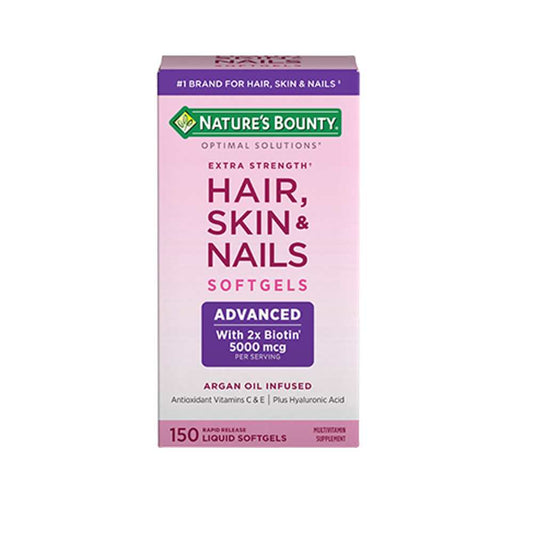 Nature's Bounty Extra Strength Hair, Skin & Nails 5,000 Mcg of Biotin, 150 Softgels