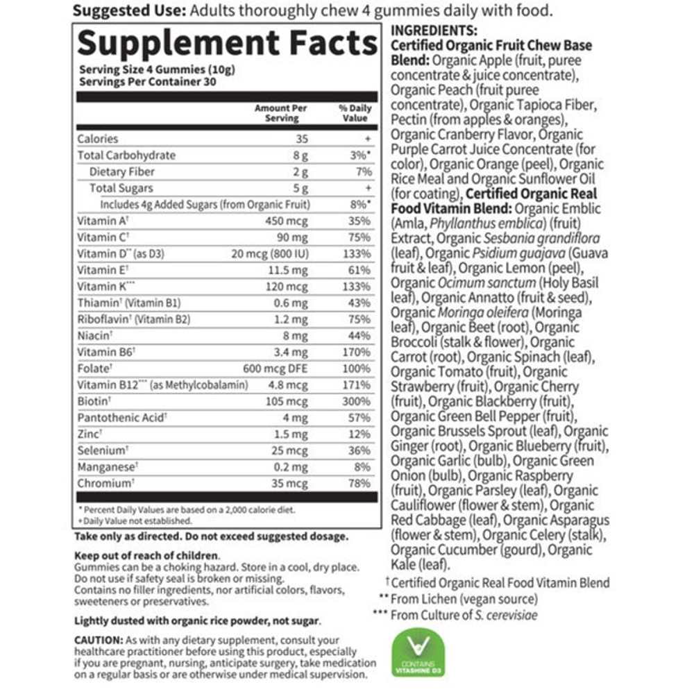 Garden of Life Organics Prenatal Multi Berry 120 Gummies