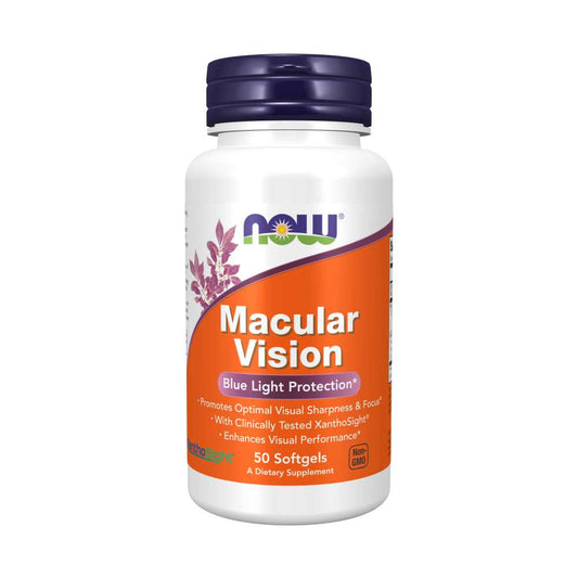 Now Foods Macular Vision – Blue Light Protection & Visual Clarity – 50 Softgels