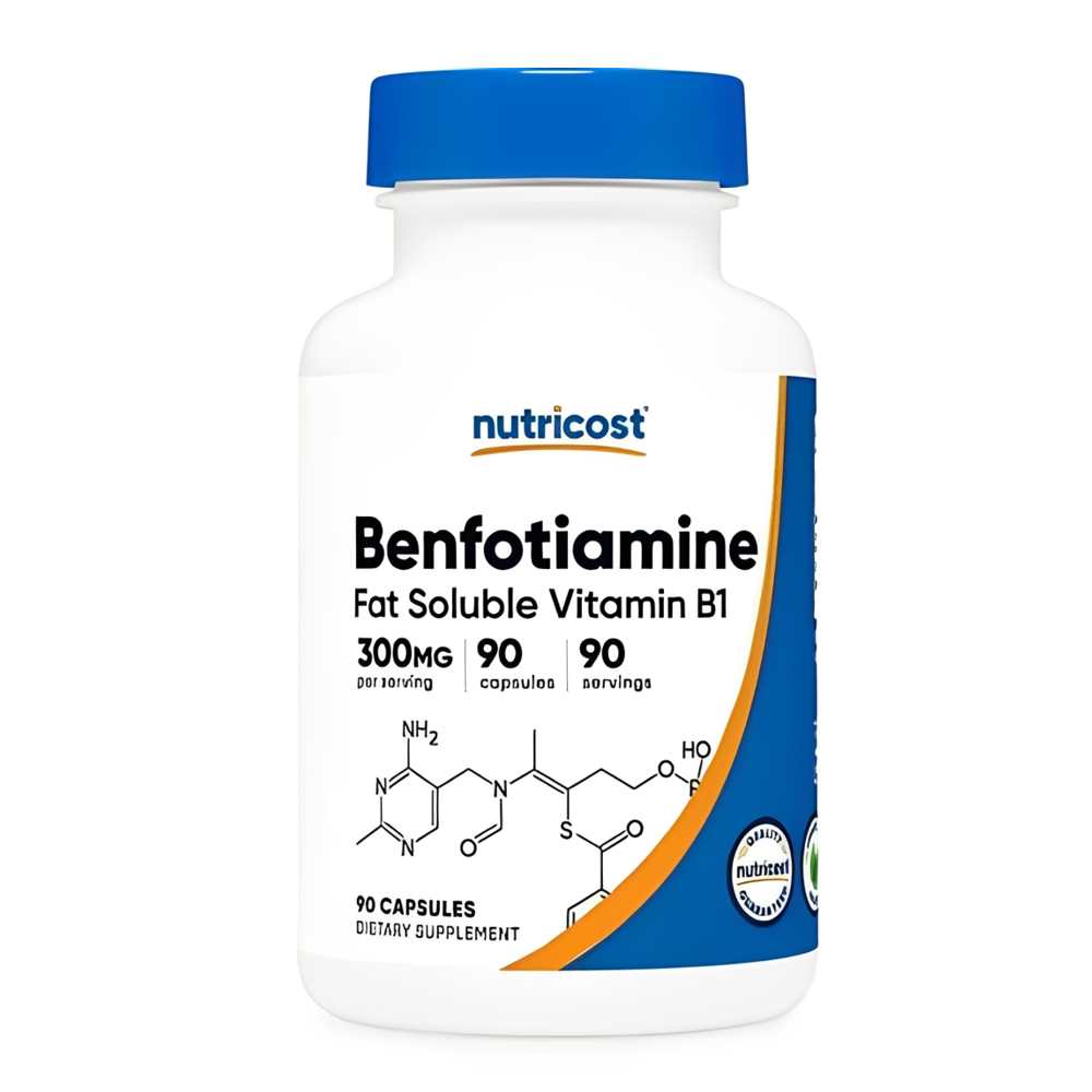 Nutricost Benfotiamine 300mg – Fat-Soluble Vitamin B1, 90 Capsules