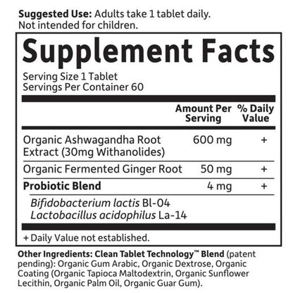 Garden of Life Organics Ashwagandha 60 Tablets