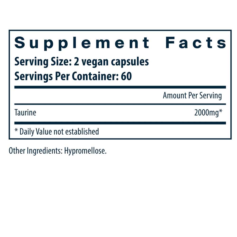 Vital Nutrients Taurine 1000mg 120 Caps