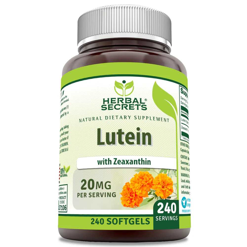 Herbal Secrets Lutein with Zeaxanthin 20 Mg 240 Softgels