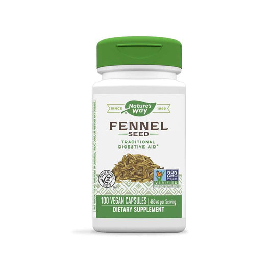 Nature's Way Fennel Seed 480mg – Traditional Digestive Aid, 100 Vegan Capsules