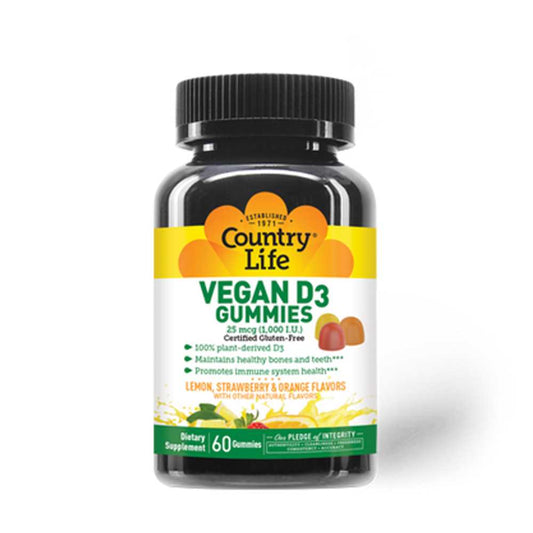 Country Life Vitamins Vegan D3 60 Gummies